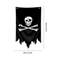 30X50CM Jolly Roger Pirate Black Blackjack Flag Polyester Printed Banner Tapestry Jack Rackham Skull Bone Flags Halloween Decor 30 x 50cm