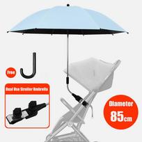 85cm prisegamas UV skėtis vežimėliui 2 viename skėtis vežimėliui nuo saulės ir lietaus vežimėlio priedai Dovana Iron&8K white