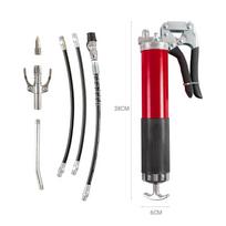 Heavy Duty Manual Grease Gun Kit 400CC With High-Pressure Pumping & Hose For Industrial Machinery And Vehicle Maintenance Tools raudona