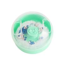 Baby Talcum Powder Flocking Box Portable Refillable Baby Body Cosmetic Powder Puff Cntainer Baby Puff Case For Home Travel Use žalia