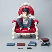 Death Note Gk L Sitting Pose Statue Figure - Adorable and Cute Style Room and Desk Decoration Boxed Collectible Ideal Present