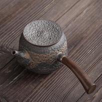 200ml Japanese Gilt Iron-glazed Teapot Solid Wood Handle Filter Tea Pot Retro Pottery Tea Maker Chinese Tea Set Accessories