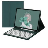Tablets Keyboard Case for Samsung Galaxy Tab S10 Plus Case 12.4 Inch SM-X820 SM-X826B Magnetic Keyboard Cover Teclado Funda English žalia