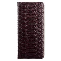 Python Pattern Genuine Leather Case for IPhone 5 5s 6 6s 7 8 Plus SE 2016 2020 2022 Cowhide Magnetic Flip Protective Cover For iPhone 5 kava