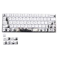 71/128-Key PBT Keycaps Knight Errant Theme Cherry-Profile Dye-sublimation Keycap 1 white