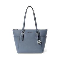 Michael Kors Charlotte Letter Logo Pendant Classic Tote Bag Women Tote Bags Blue 35F0SCFT3L-405 Basic Set (Bag+Dust Bag)