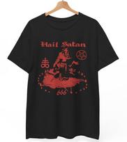 Baphomet Hail Satan T-Shirt Occult Gothic Goat Head Demon Unisex Horror Tee Unisex T-Shirt S