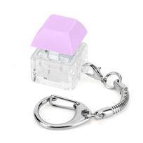 Keyboard Fidget Keychain 1 Key Keyboard Decompression  DIY Mechanical Keyboard Keychain for Adult Gifts To Relief Pass Time violetinė
