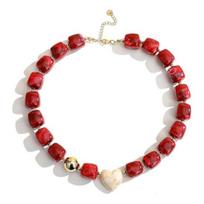 Chunky Beaded Choker Bohemian Colorful Beads Necklace Summer Holiday Necklace for Women Daily Wear Party Beach Vacation 4