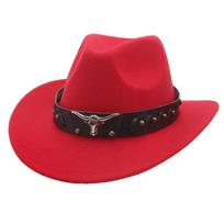 Men Women Cowboy Hat Comfortable Vintage Western Cowboy Hat Felt Fedora Hat Soft For Casual Wear Western Theme Event Outdoor raudona