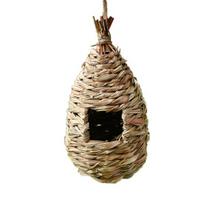 Kabinamas lizdas natūralus išsklaidantis šilumą šiaudinis subtiliai pintas paukščių namelis augintiniui Bird Nests