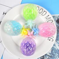 Pineapple Squishy Fidget Toy, Stretchy Slow Rising Fruit Squeeze Toy for Hand Stress & Anxiety Relief