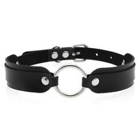 Black Red Choker Necklace Circle Stud Punk Rock Faux Leather Goth Collar Women Chocker Girls Harajuku Costume Gothic Jewelry black