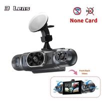 360° HD vaizdo registratorius - 3 arba 4 kameros, GPS, WiFi programėlė, Atbulinės eigos kamera, Parkavimo monitorius, Automobilio juodoji dėžė 3 Lens juoda