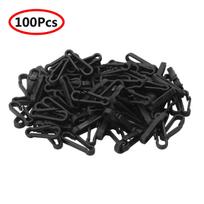 100 vnt. Mini plastikiniai karabinai Sagtys Klipai Paracord raktų pakabukui Krepšio diržo dalys 100Pcs balta