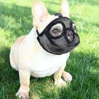 Trumpasnukio šuns snukis Buldogo snukis, Sustabdyti šunį nuo kandžiojimo, lojimo, graužimo, Reguliuojamas trumpasnukio šuns Anti-bite Anti-eating Mask Jaukių reikmenys-MXBC S mėlyna