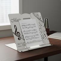 Stalinis muzikos stovas, sulankstomas, lengvas, reguliuojamas knygų laikiklis menininkams, gray