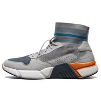Skechers Block audinio ir odos sportiniai aukštakulniai laisvalaikio batai vyriški kedai pilki balti 68666-GWOR 43