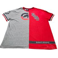 Ecko Unltd Mens 5XL Red Grey Split Rhino Brand Graphic Streetwear Tee Unisex T-Shirt L