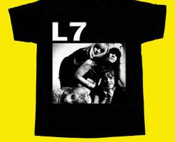 L7 Muzikos Grupė Sunki Medvilnė Juoda Visų Dydžių Vyrams Moterims Klasikiniai Marškinėliai Unisex T-Shirt XL