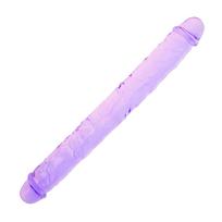 SuperLove Double Ended Crystal Jelly Realistic Dildo 34cm Purple