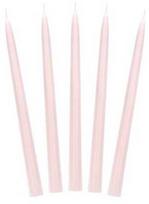 Party Deco Ilgos didelės žvakės 24cm 10vnt tamsiai rausvos