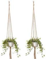 Oem Pakabinamas gėlių stovas - 105 cm - Virvės kabykla - Macrame - Boho