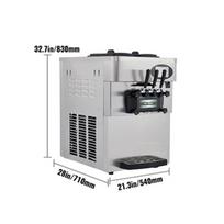 20-28L/H Soft Ice Cream Maker Commercial Countertop Tricolor 2+1 Flavors Sweet Cones Freezing Equipment Vending Machine CZECH REPUBLIC