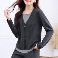 JOHLIN DREAM Faux Layer Knit Sweatshirt 3XL
