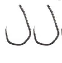 Hirisi 500pcs in Bulk  PTFE Coated High Carbon Stainless Steel Barbless Fish Hook With Eye Fishing Accessories 8020 (Dark Grey,Size 2) tamsiai pilka spalva