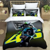 Motociklo Laivyno VR-46 Rašto Antklodės Užvalkalas Su Pagalvių Užvalkalais Mikropluošto 3D Skaitmeniniu Spaudiniu Patalynės Komplektas Viengulis Dvigulis Karalienės Karaliaus 135x200cm
