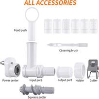 Specialty Tools 6-in-1 Gourmet Pasta Maker Attachments for KitchenAid Stand Mixer Durable Plastic Attachment 6 Shapes Dishwasher (White,M) balta