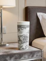 Christian Dior Toile de Jouy spaudos kelioninis kavos puodelis 304 nerūdijančio plieno izoliuotas termosas nešiojamas nepralaidus vandens puodelis dovana vyrams moterims balta
