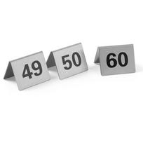 Tabliczka informacyjna numer stolika 49-60 stal nierdzewna zestaw 12szt. - hendi 663882