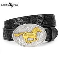 Vaikų vakarietiškas diržas Berniukams ir mergaitėms Vakarietiška sagtimi reljefinis diržas with buckle-70cm gray