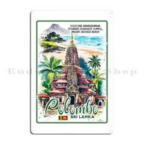 Colombo Sri Lanka Travel Colombo Sri Lankas Coastal Jewel Metal Plaque Funny Party Wall Mural Printed Garage Tin Sign Poster 20x30cm（7.8x11.8inch）
