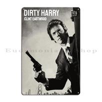Klimt Eastwood Clint Eastwood Cigar Dirty Harry Clint Eastwood Metal Wall Pub Customize Garage Decoration Mural Tin Sign Poster 20x30cm（7.8x11.8inch）