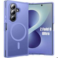 Case for Samsung Galaxy Z Fold 8 Ultra, Hard with Magnetic Ring - Translucent Purple violetinė