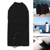 Boat Fender Cover Washable Durable Marine Soft Yachts Accessories Protection Protecting Hull from Scratches Marine Bumper Cover 28cmx76cm Black