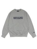 La Maison Studio Unisex Regular Fit Embossed Embroidery Logo Sweatshirt Oatmeal (Fcc1Ts401M) Oatmeal/L