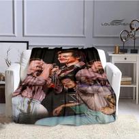 Singer H-Harry-Styles printed blanket picnic blankets Flange warm blanket Soft and comfortable blanket bed linings birthday gift Size: 75*100cm, Weight: 230 GSM