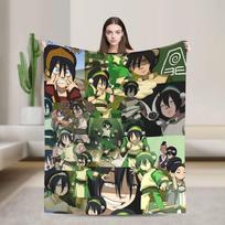 Avatar The Last Airbenders Blanket Soft Funny Plush Bedding Throws For Kids Living Room Flannel Bedspread Bed Cover Size: 75*100cm, Weight: 230 GSM