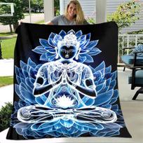 Buddha Sakyamuni Buddhism Faith Religion Soft Plush Blanket,Flannel Blanket Throw Blanket for Living Room Bedroom Bed Sofa Pray Size: 75*100cm, Weight: 230 GSM