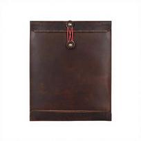 Leather Mailing Envelope Document Holder Portfolio Binder A4/Letter Size Filing Folder Gummed Case Vertical Protector Office (Brown,A4) ruda
