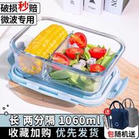 Microwave Safe Glass Divided Bento Box