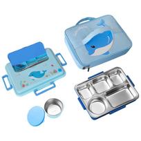 TAFUCO 316 Stainless Steel 5-Compartment Bento Box with Soup Bowl