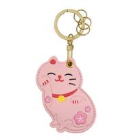 Maneki-neko Fruit Kitty Access Card Holder Leather Access Control Card Pendant  Keyfob Style 6