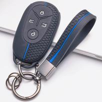 Honeycomb Car Key Cover for Geely Emgrand Boyue Binyue Coolray Atlas Azkarra Tugella Xingyue Jiaji Okavango Geometry with Keychain Key Fob Protector juoda