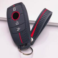 Smart Key Fob Cover for Mercedes-Benz A Class W177 B Class W247 C Class W206 E Class W213 S Class W222 GLC GLE GLS CLA GLB GLA with Keychain Key Cover juoda