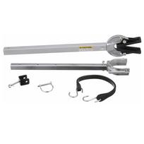 Set Silver Adjustable Transom Saver, 23 to 35 Inches, Composite Head Holds Engine, Roller and Trailer Mounts set